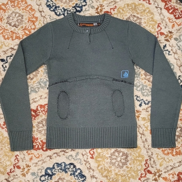 Volcom Epidermis Grey Sweater Size Small - Picture 11 of 11